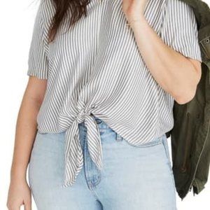Madewell - Striped Tie Front Top